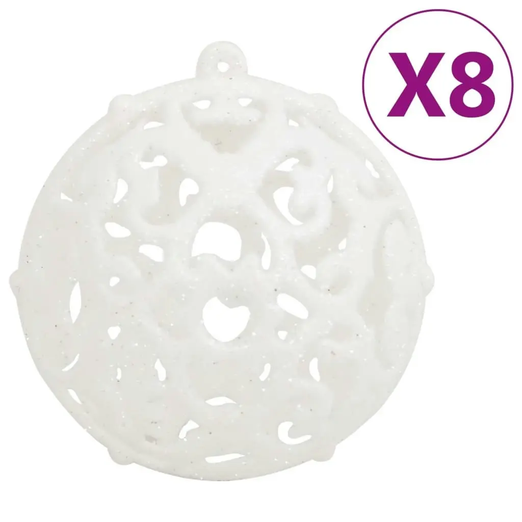 111 Piece Christmas Bauble Set White Polystyrene 356115