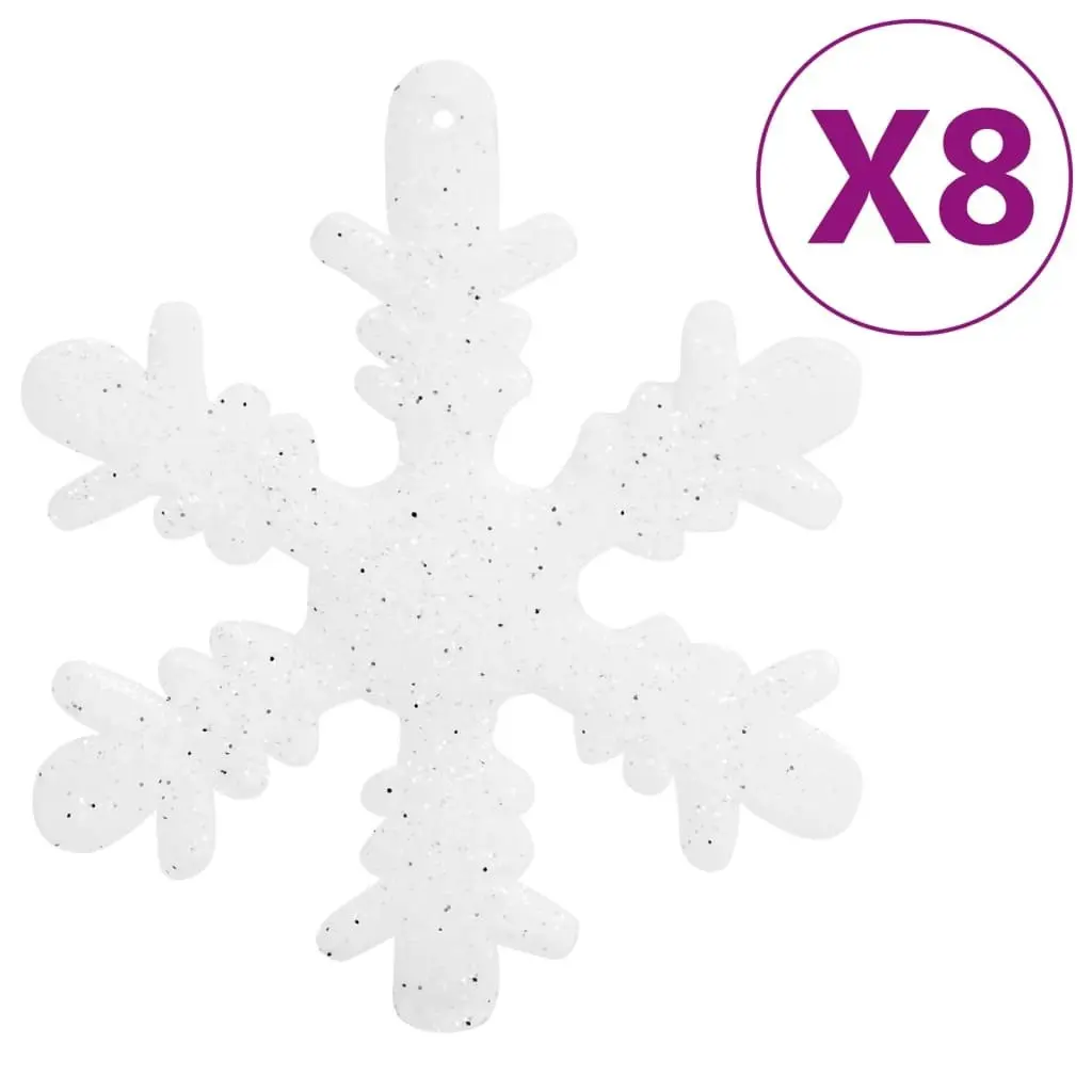 111 Piece Christmas Bauble Set White Polystyrene 356115