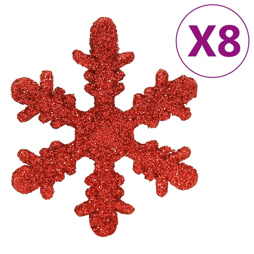 111 Piece Christmas Bauble Set Red Polystyrene 356110