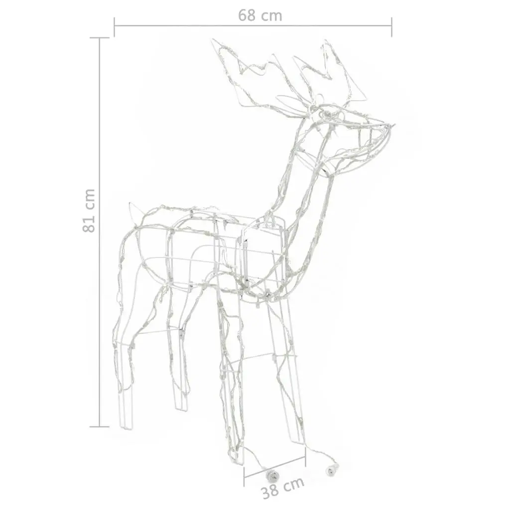 3 Piece Christmas Light Display Reindeers 229 LEDs 289962