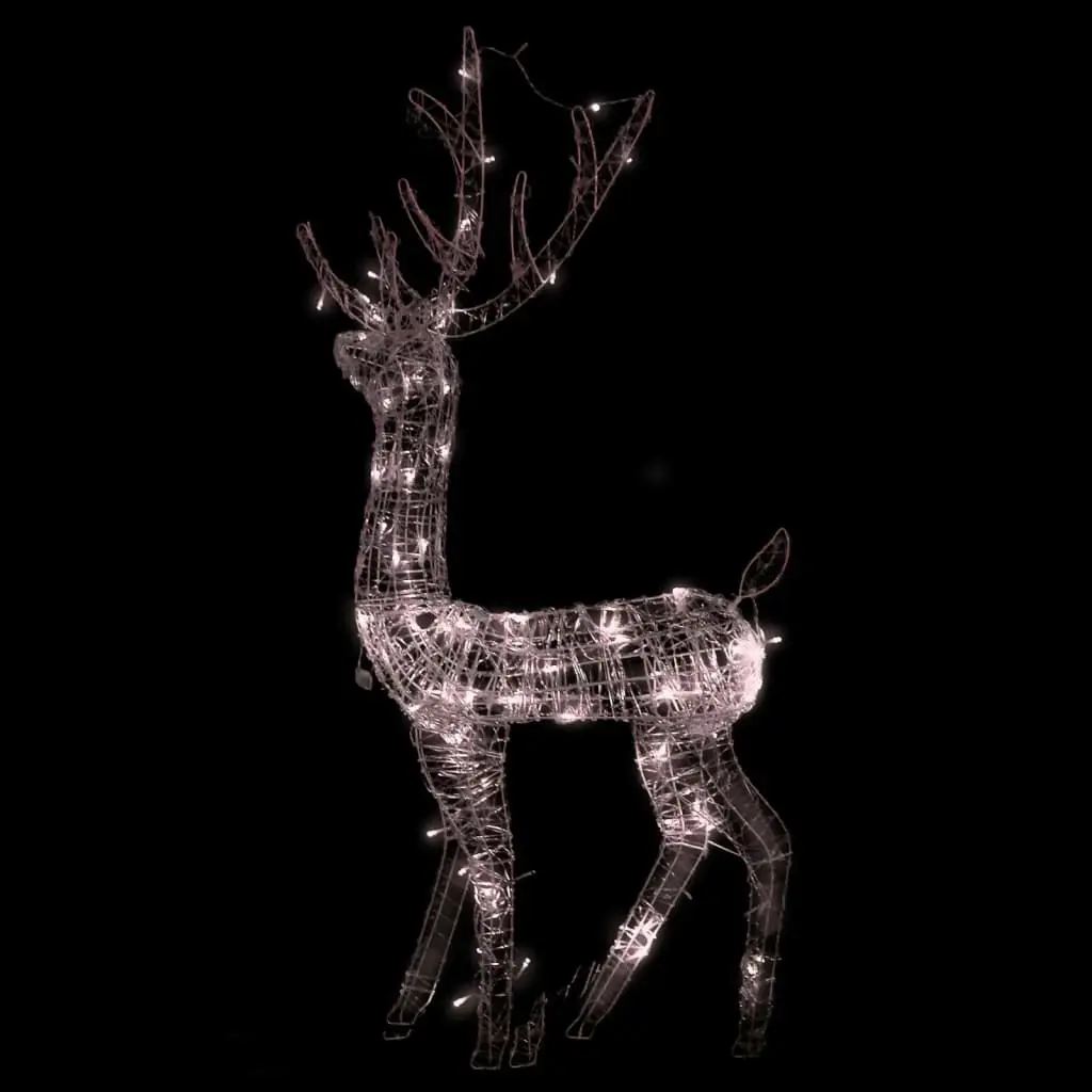 Acrylic Reindeer Christmas Decoration 140 LEDs 120 cm Warm White 329781