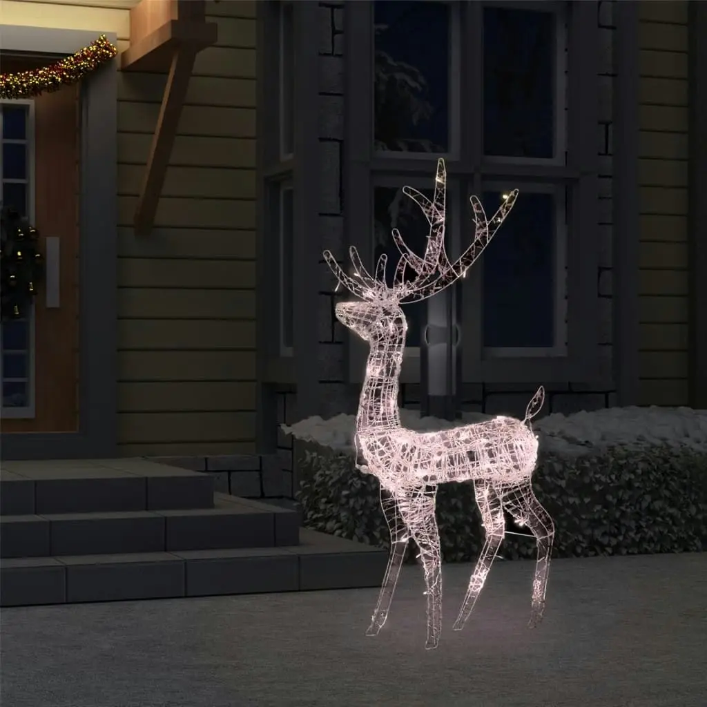 Acrylic Reindeer Christmas Decoration 140 LEDs 120 cm Warm White 329781