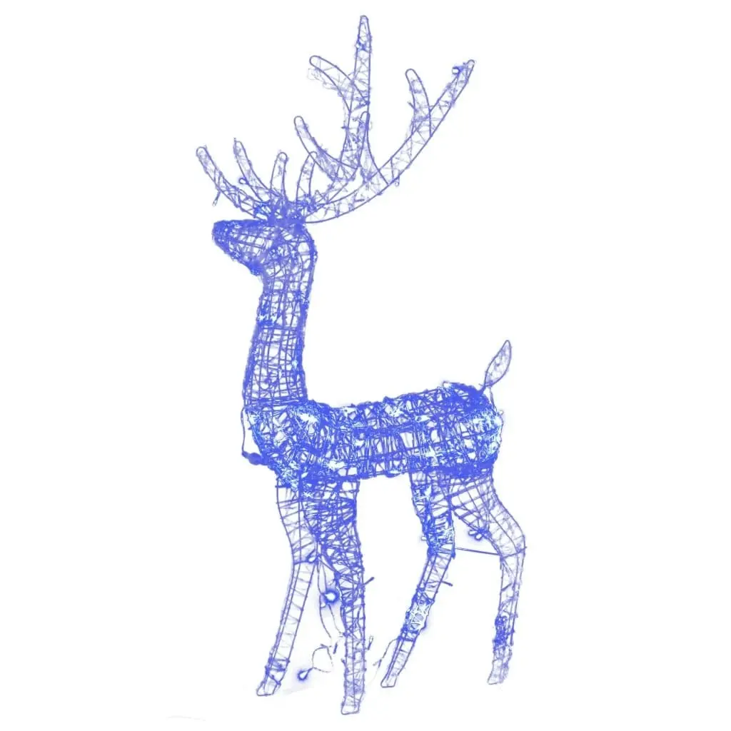 Acrylic Reindeer Christmas Decorations 2 pcs 120 cm Blue 3154348