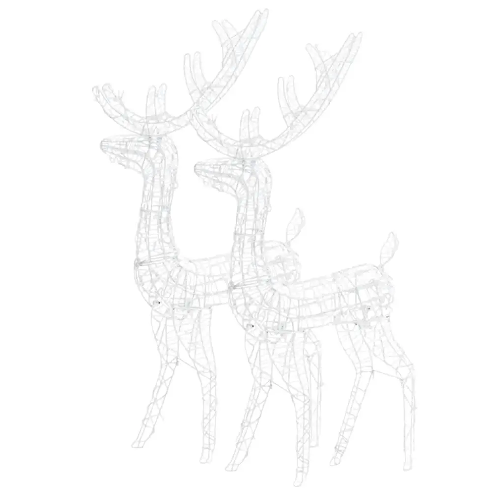 Acrylic Reindeer Christmas Decorations 2 pcs 120 cm Blue 3154348