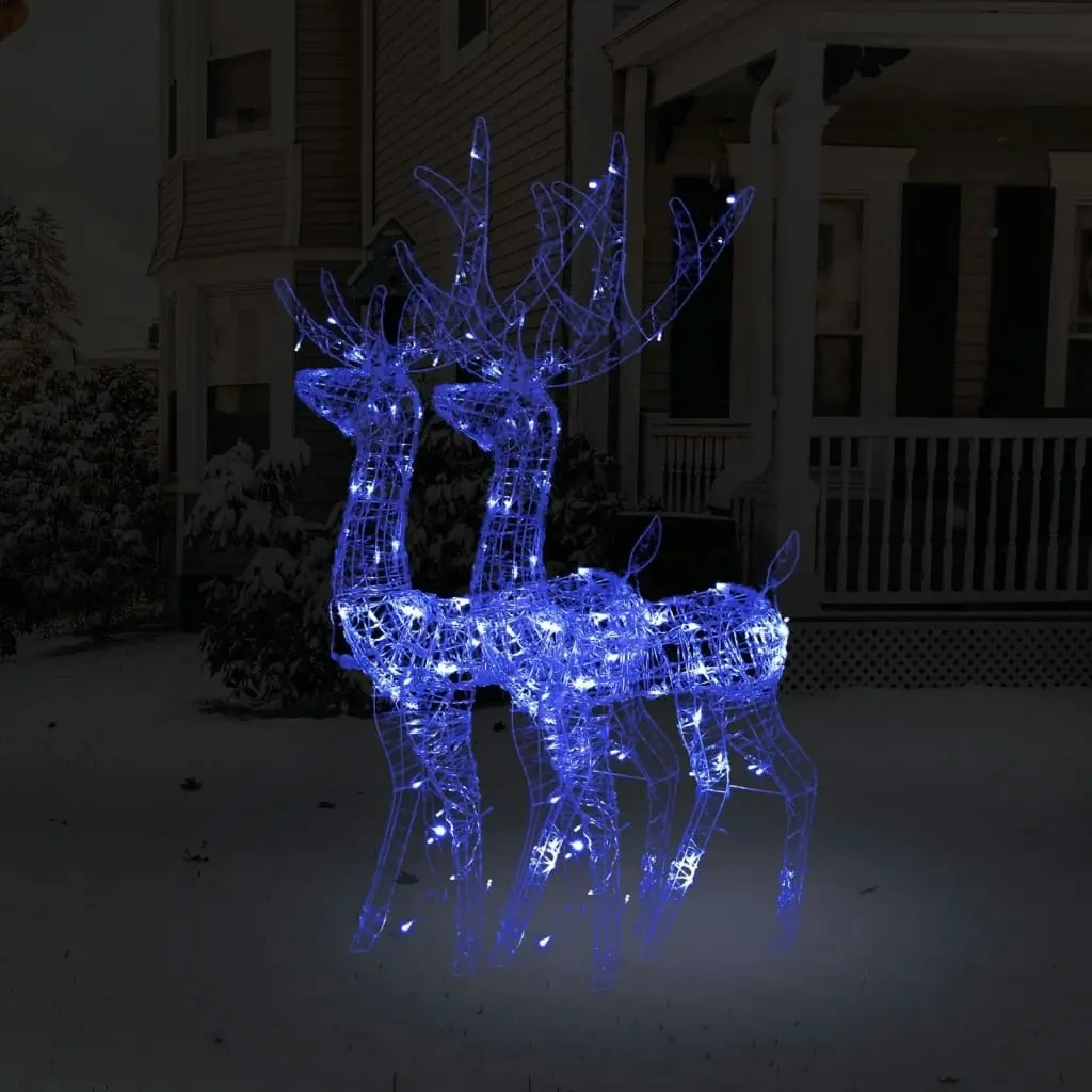 Acrylic Reindeer Christmas Decorations 2 pcs 120 cm Blue 3154348