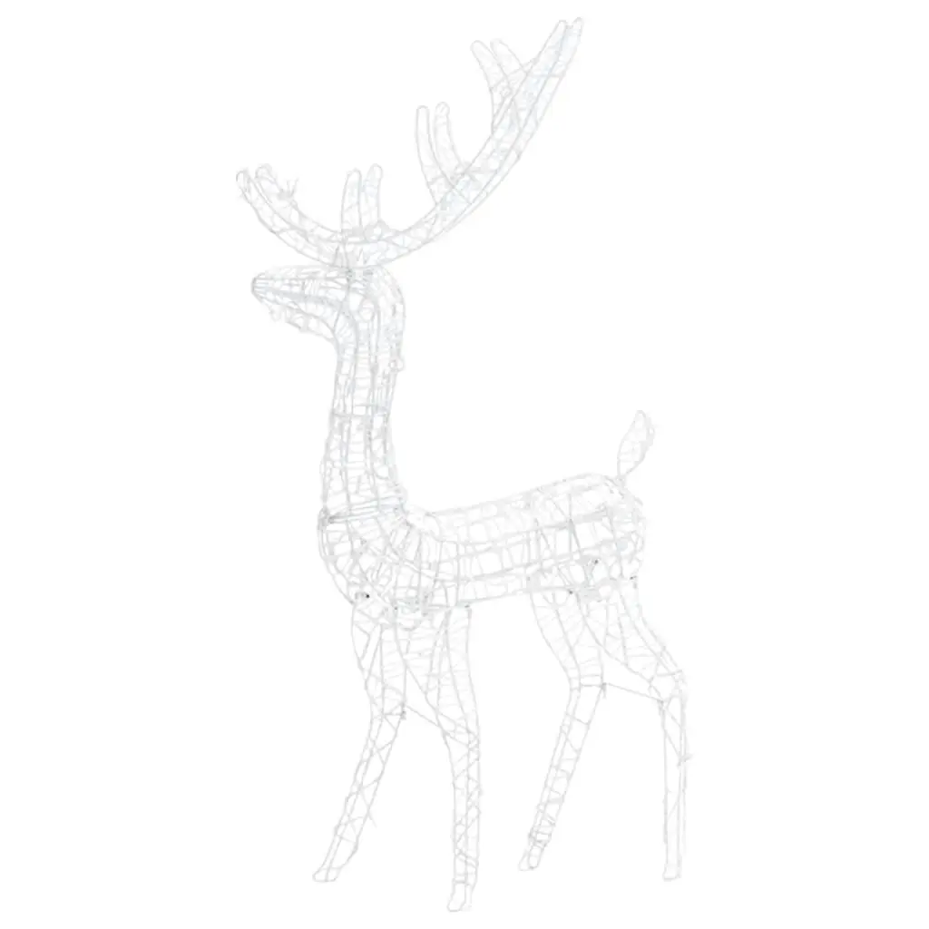 Acrylic Reindeer Christmas Decorations 3 pcs 120cm Multicolour 3154352