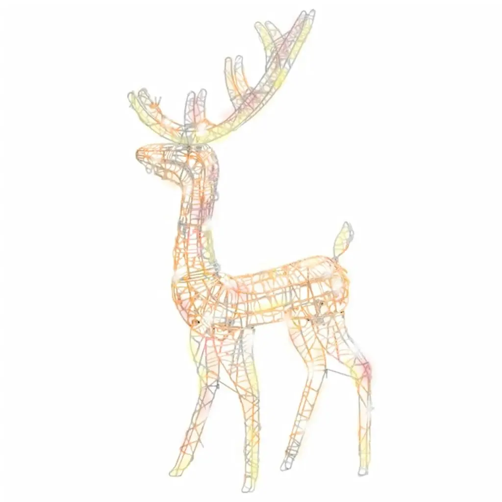 Acrylic Reindeer Christmas Decorations 3 pcs 120cm Multicolour 3154352