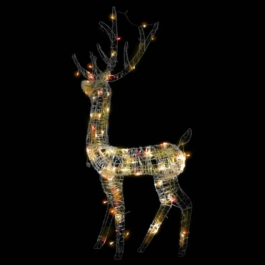 Acrylic Reindeer Christmas Decorations 3 pcs 120cm Multicolour 3154352