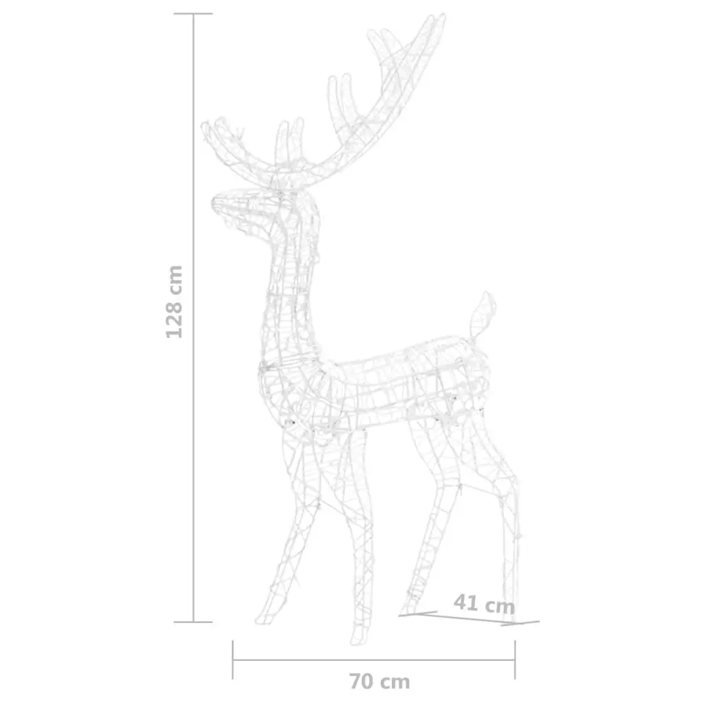 Acrylic Reindeer Family Christmas Decoration 300 LED Warm White 329793