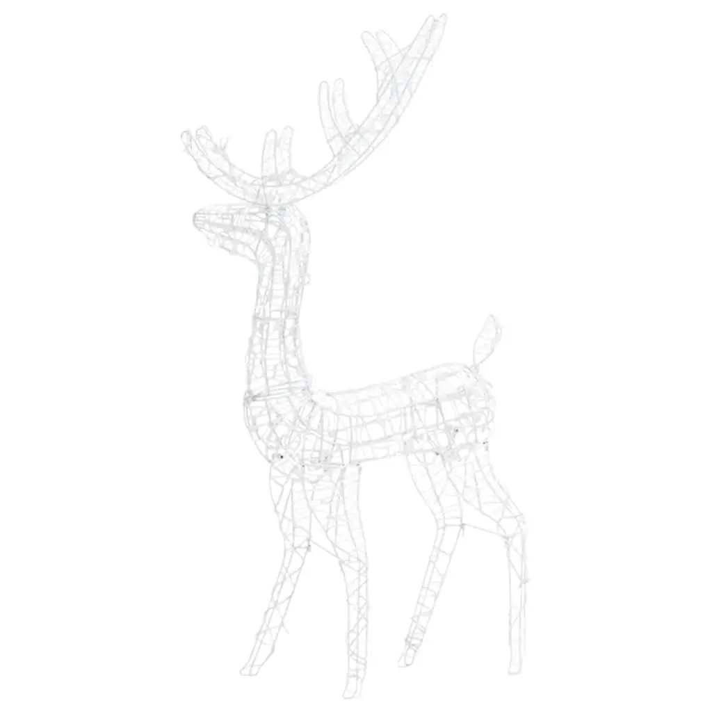 Acrylic Reindeer Christmas Decoration 140 LEDs 120 cm Colourful 329784