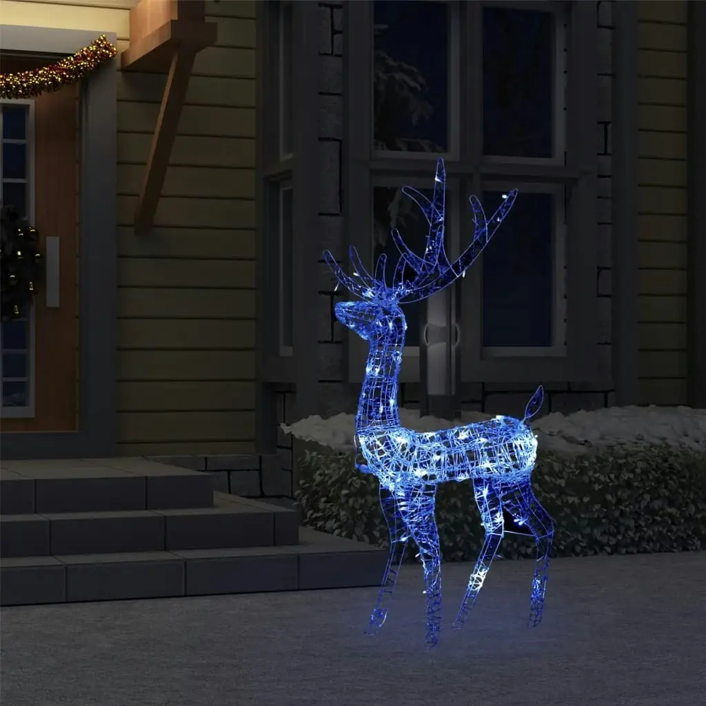 Acrylic Reindeer Christmas Decoration 140 LEDs 120 cm Blue 329783