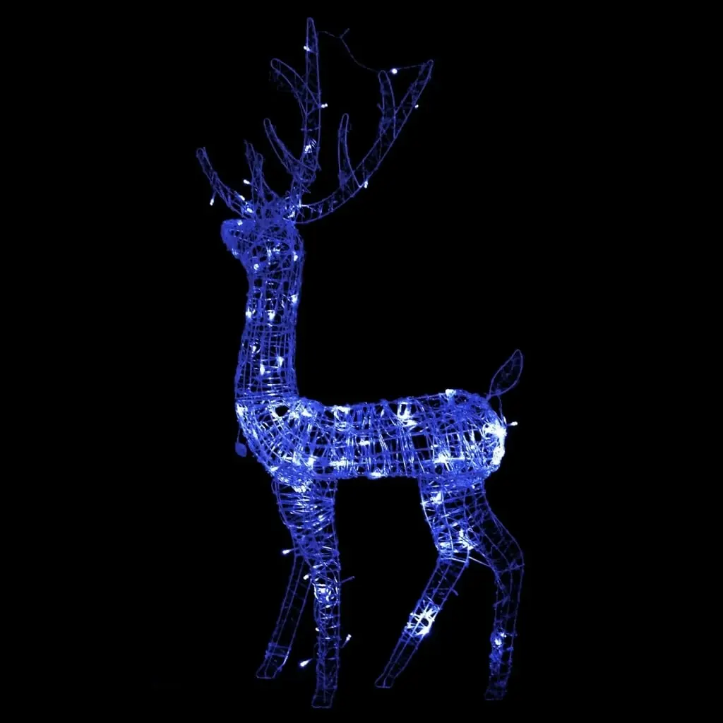 Acrylic Reindeer Christmas Decoration 140 LEDs 120 cm Blue 329783