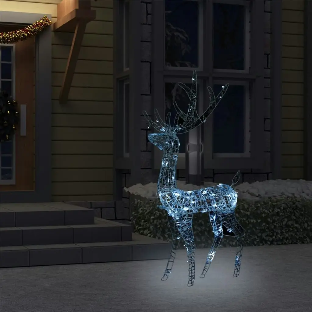 Acrylic Reindeer Christmas Decoration 140 LEDs 120 cm Cold White 329782