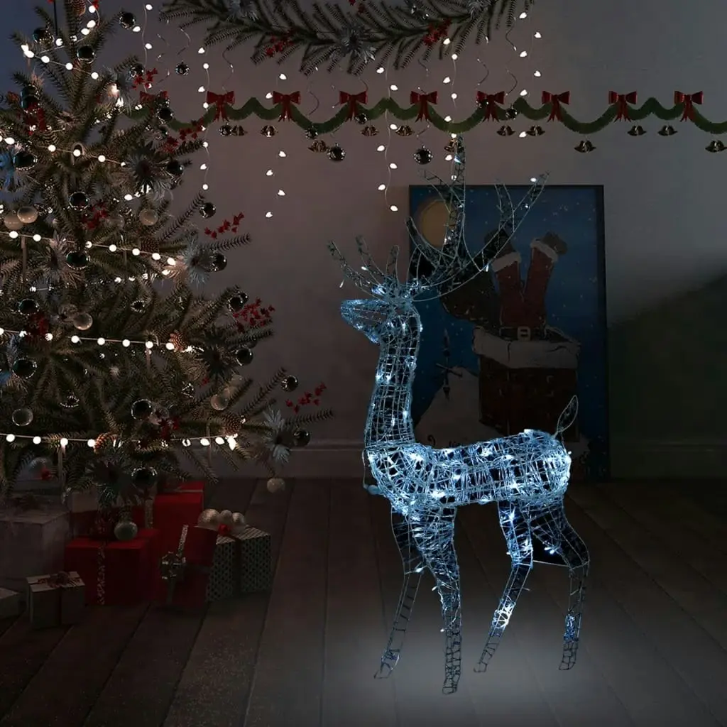 Acrylic Reindeer Christmas Decoration 140 LEDs 120 cm Cold White 329782