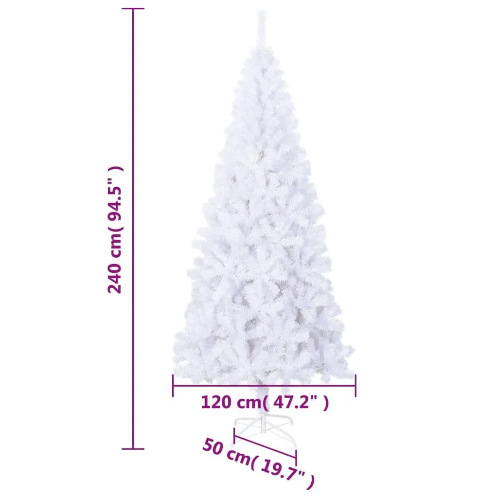 Artificial Christmas Tree L 240 cm White 244193