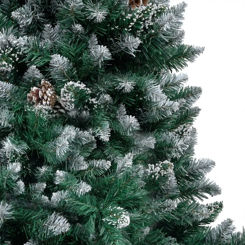 Artificial Christmas Tree LEDs&Pine Cones&White Snow 210 cm 3077446