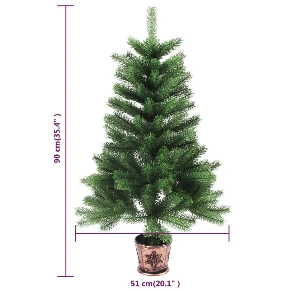 Artificial Christmas Tree Lifelike Needles 90 cm Green 284327