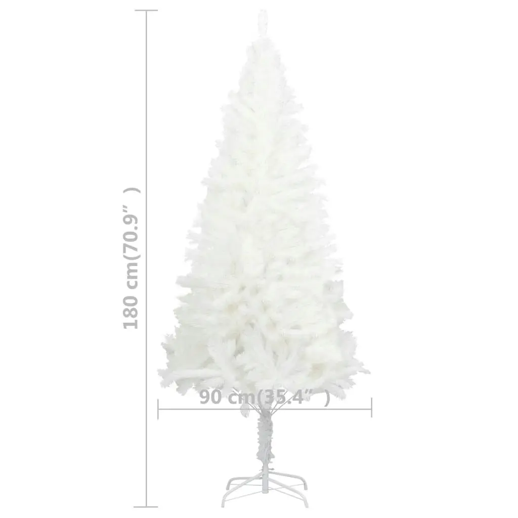 Artificial Christmas Tree Lifelike Needles White 180 cm 321023