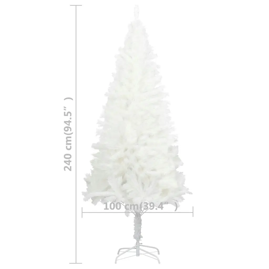 Artificial Christmas Tree Lifelike Needles White 240 cm 321025