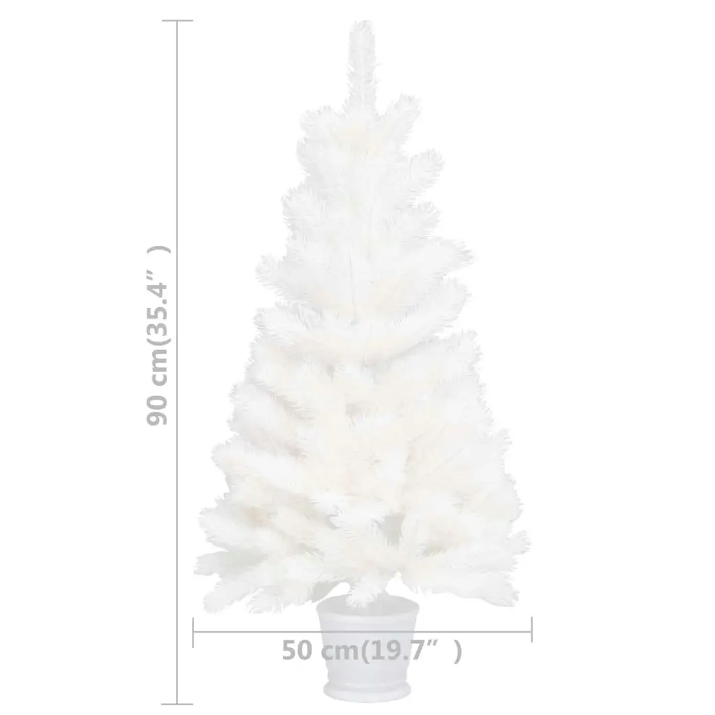 Artificial Christmas Tree Lifelike Needles White 90 cm 321020