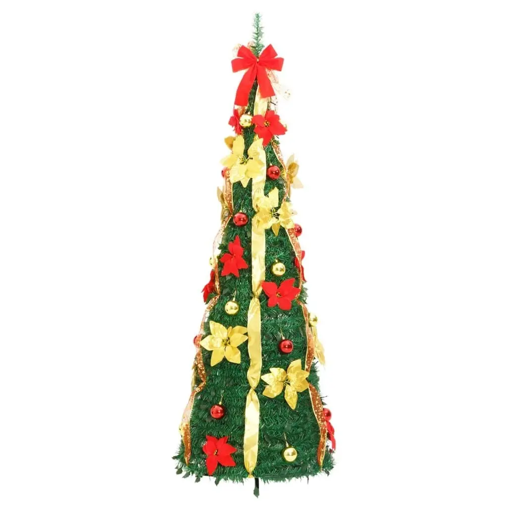 Artificial Christmas Tree Pop-up 100 LEDs Green 150 cm 357761