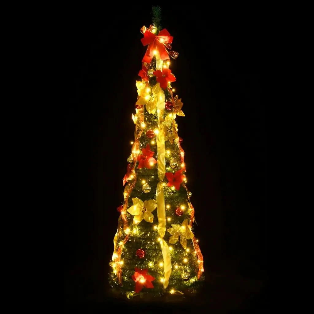 Artificial Christmas Tree Pop-up 100 LEDs Green 150 cm 357761