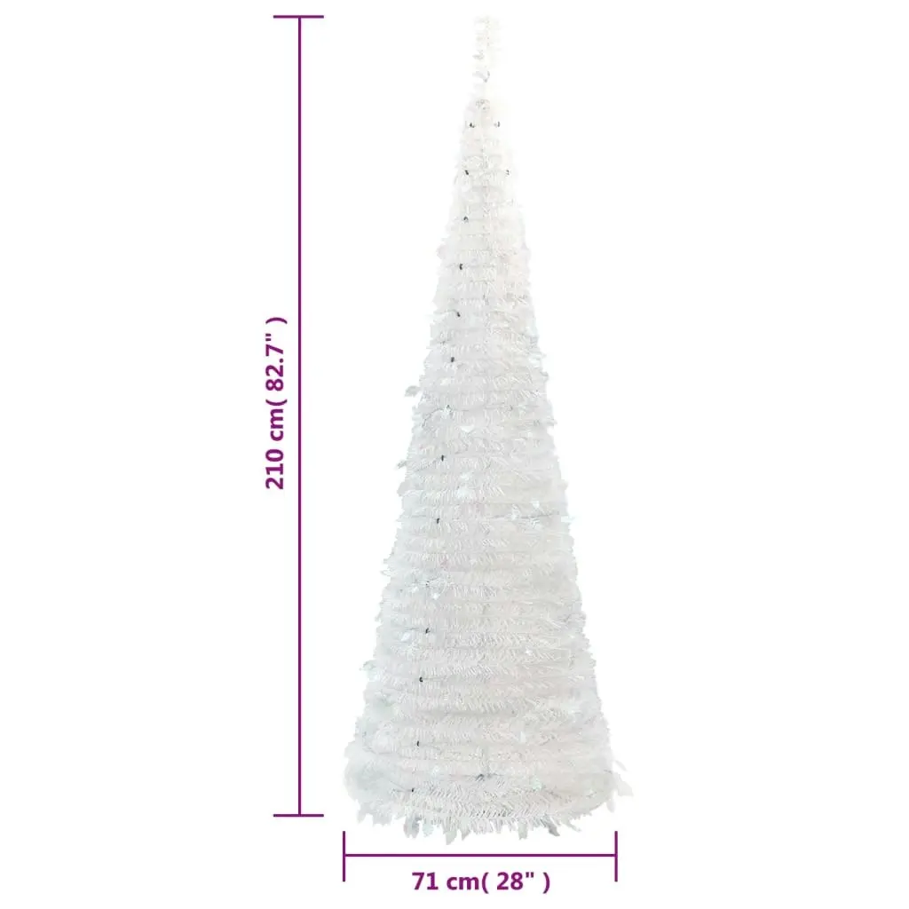 Artificial Christmas Tree Pop-up 200 LEDs White 210 cm 357755