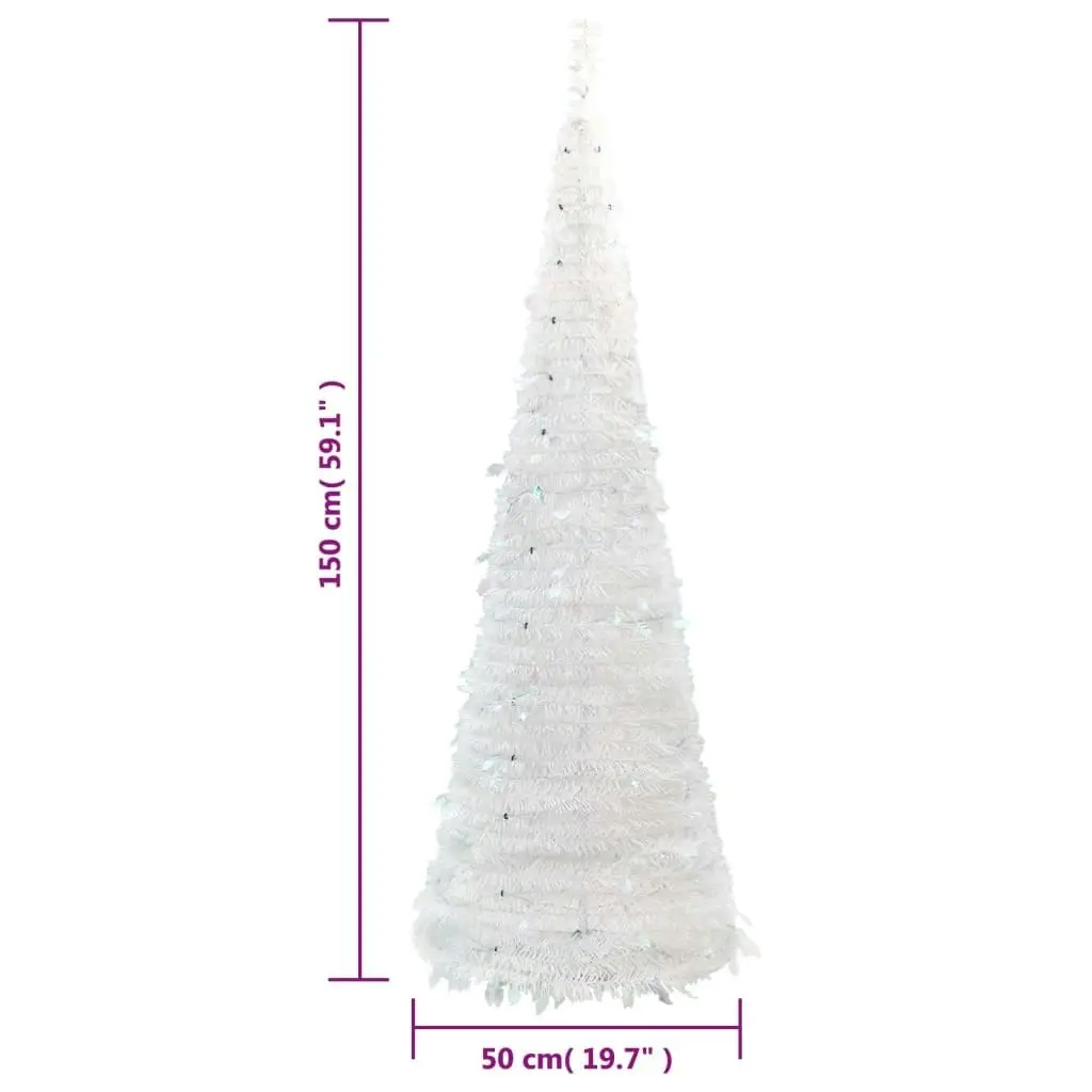 Artificial Christmas Tree Pop-up 100 LEDs White 150 cm 357753