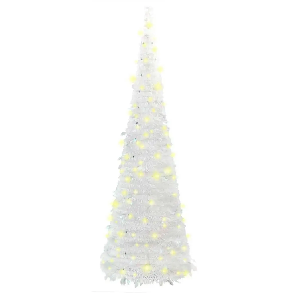 Artificial Christmas Tree Pop-up 100 LEDs White 150 cm 357753