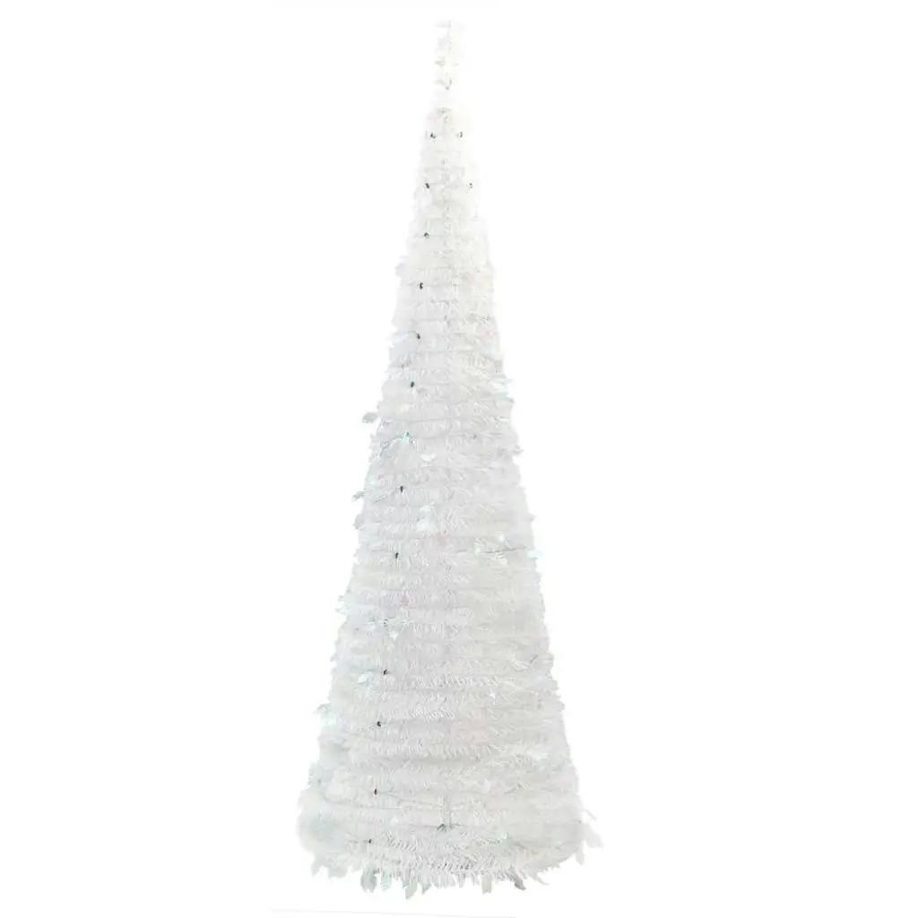 Artificial Christmas Tree Pop-up 100 LEDs White 150 cm 357753