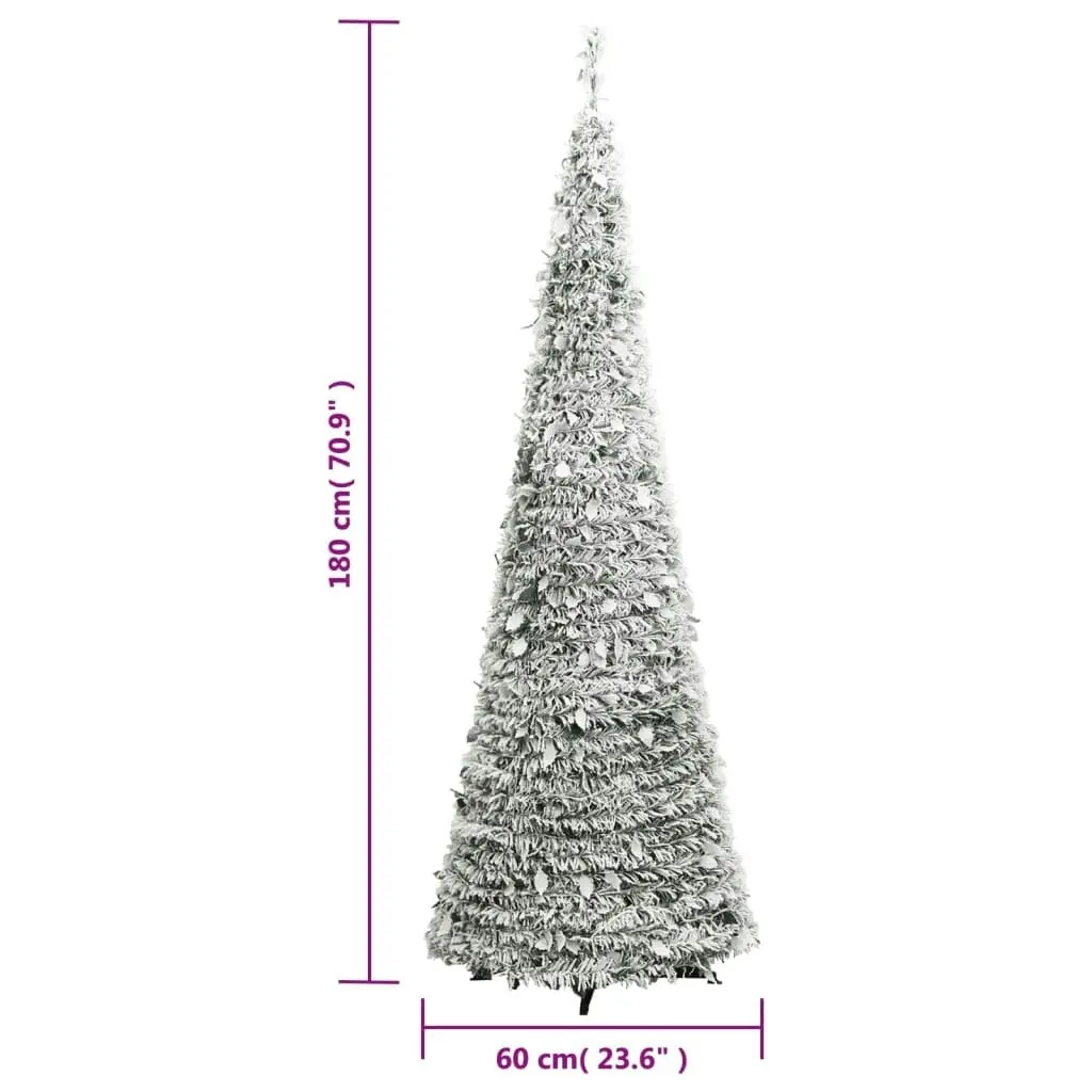 Artificial Christmas Tree Pop-up Flocked Snow 150 LEDs 180 cm 357758