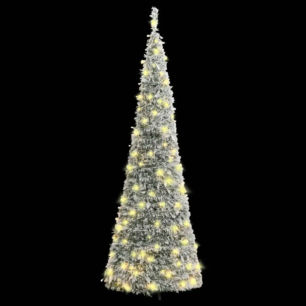 Artificial Christmas Tree Pop-up Flocked Snow 150 LEDs 180 cm 357758