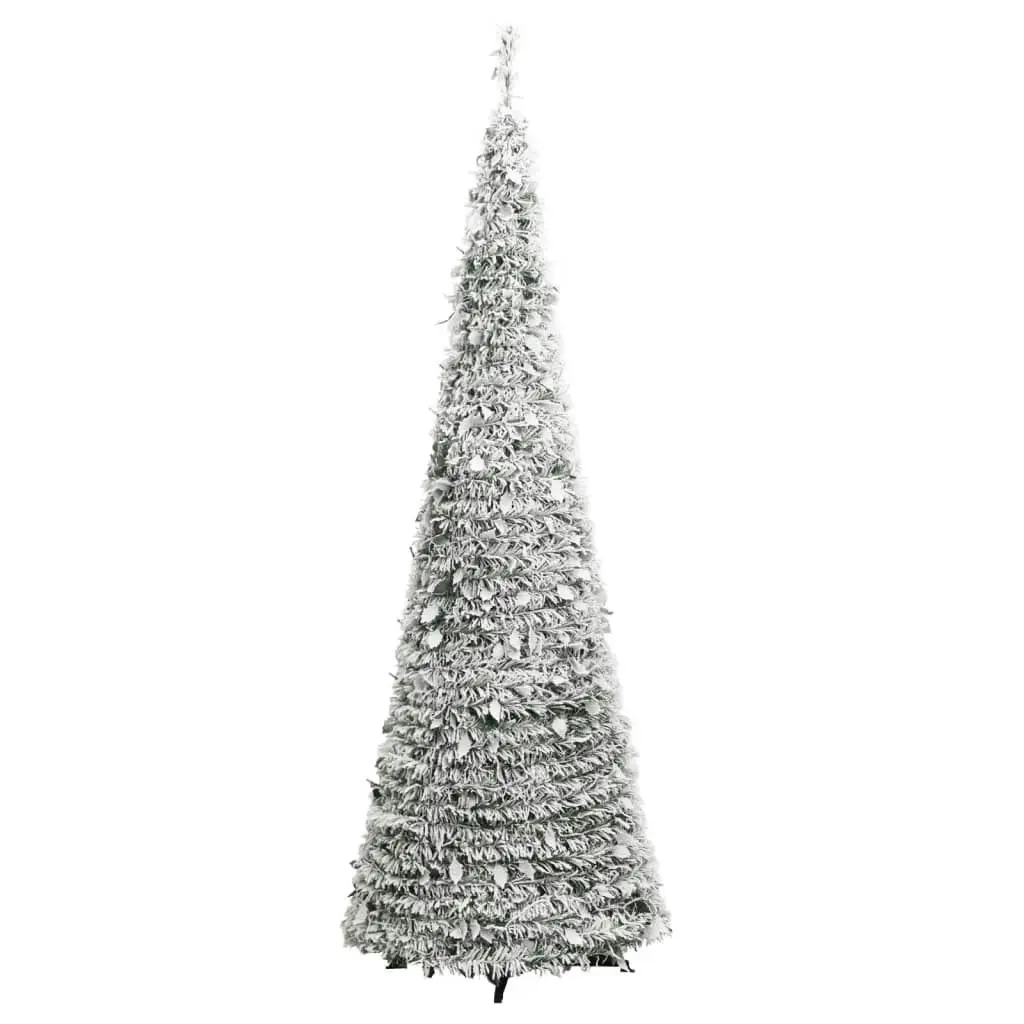 Artificial Christmas Tree Pop-up Flocked Snow 100 LEDs 150 cm 357757