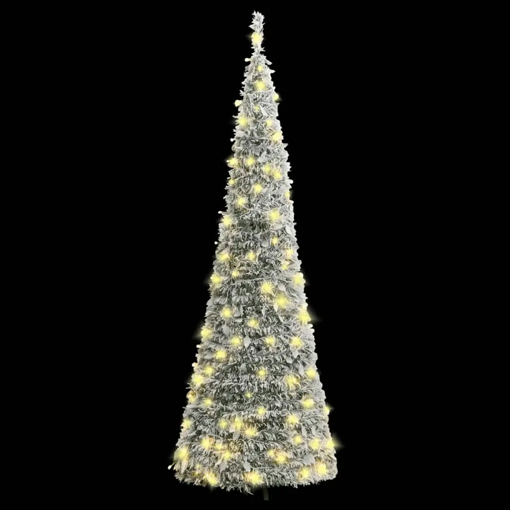 Artificial Christmas Tree Pop-up Flocked Snow 200 LEDs 210 cm 357759