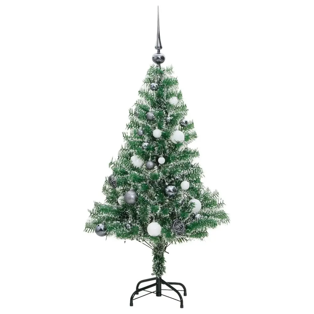 Artificial Christmas Tree with 150 LEDs&Ball Set&Flocked Snow 150 cm 3210100