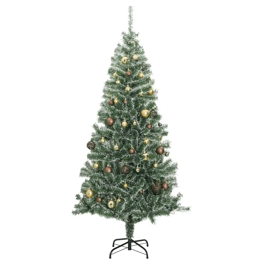 Artificial Christmas Tree with 300 LEDs&Ball Set&Flocked Snow 180 cm 3210125