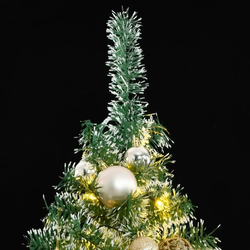 Artificial Christmas Tree with 300 LEDs&Ball Set&Flocked Snow 210 cm 3210144