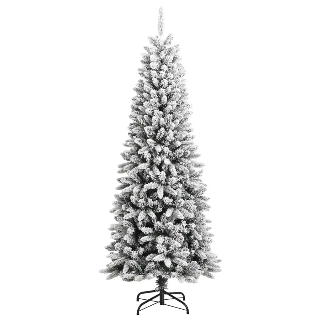 Artificial Christmas Tree with Flocked Snow 180 cm PVC&PE 345190