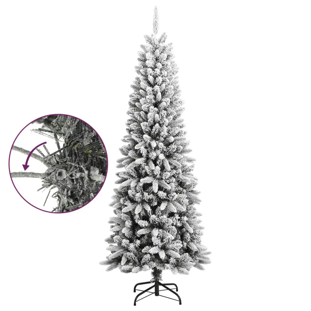 Artificial Christmas Tree with Flocked Snow 210 cm PVC&PE 345191