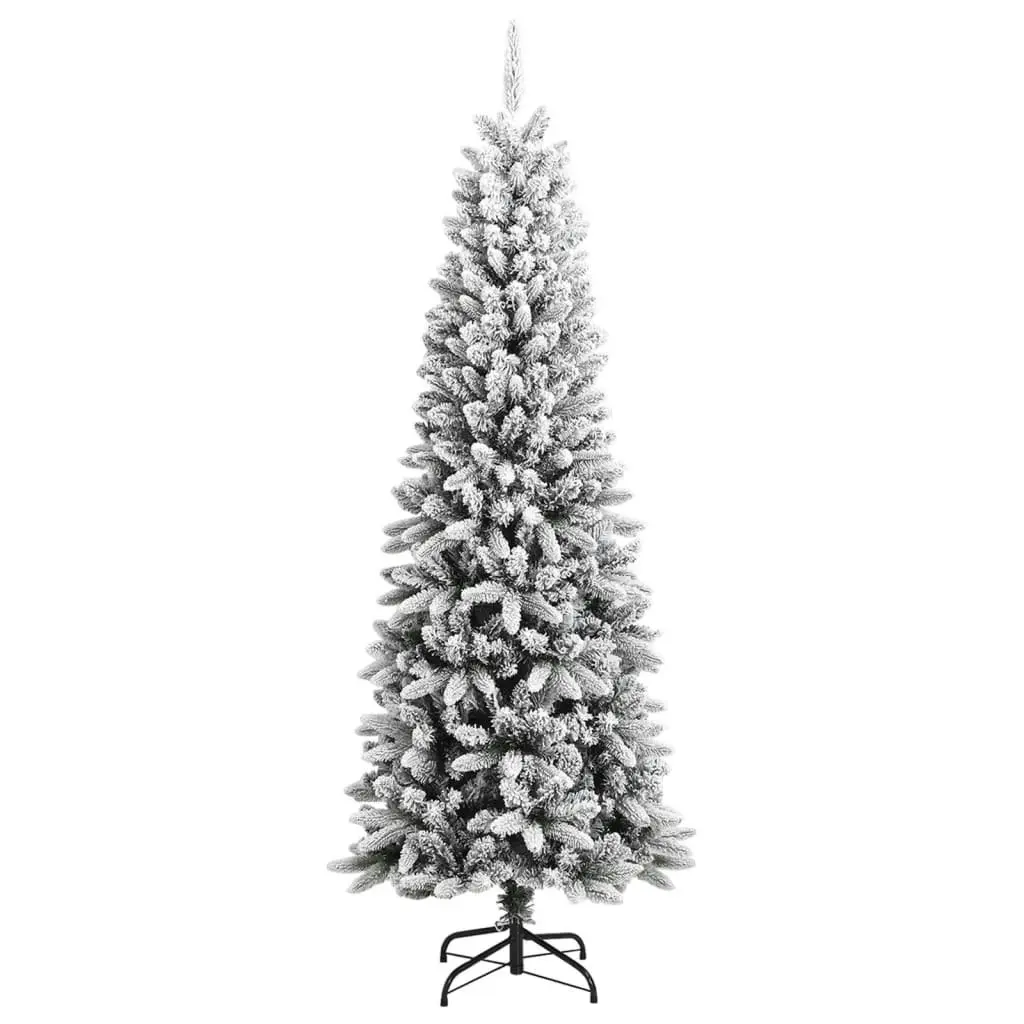 Artificial Christmas Tree with Flocked Snow 210 cm PVC&PE 345191