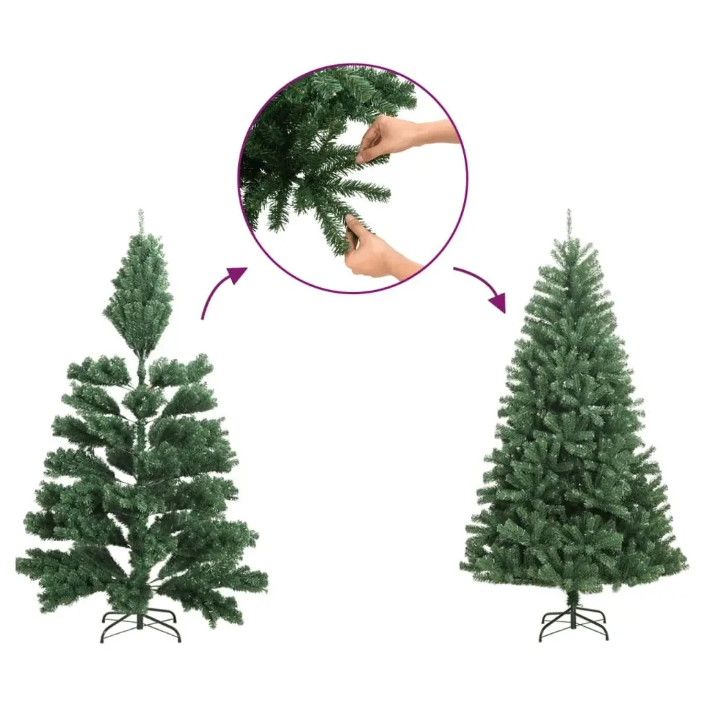 Artificial Christmas Tree with Flocked Snow 240 cm PVC&PE 345192