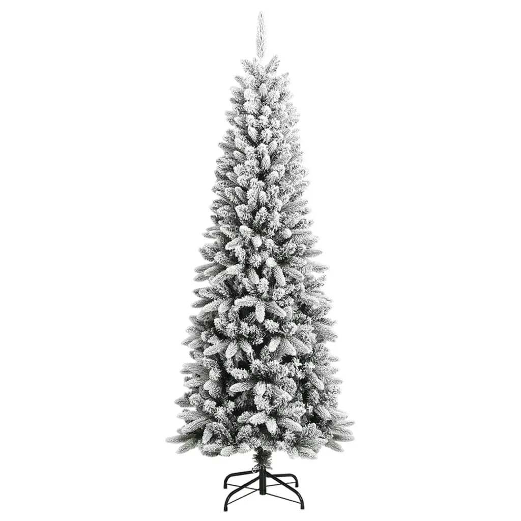 Artificial Christmas Tree with Flocked Snow 240 cm PVC&PE 345192