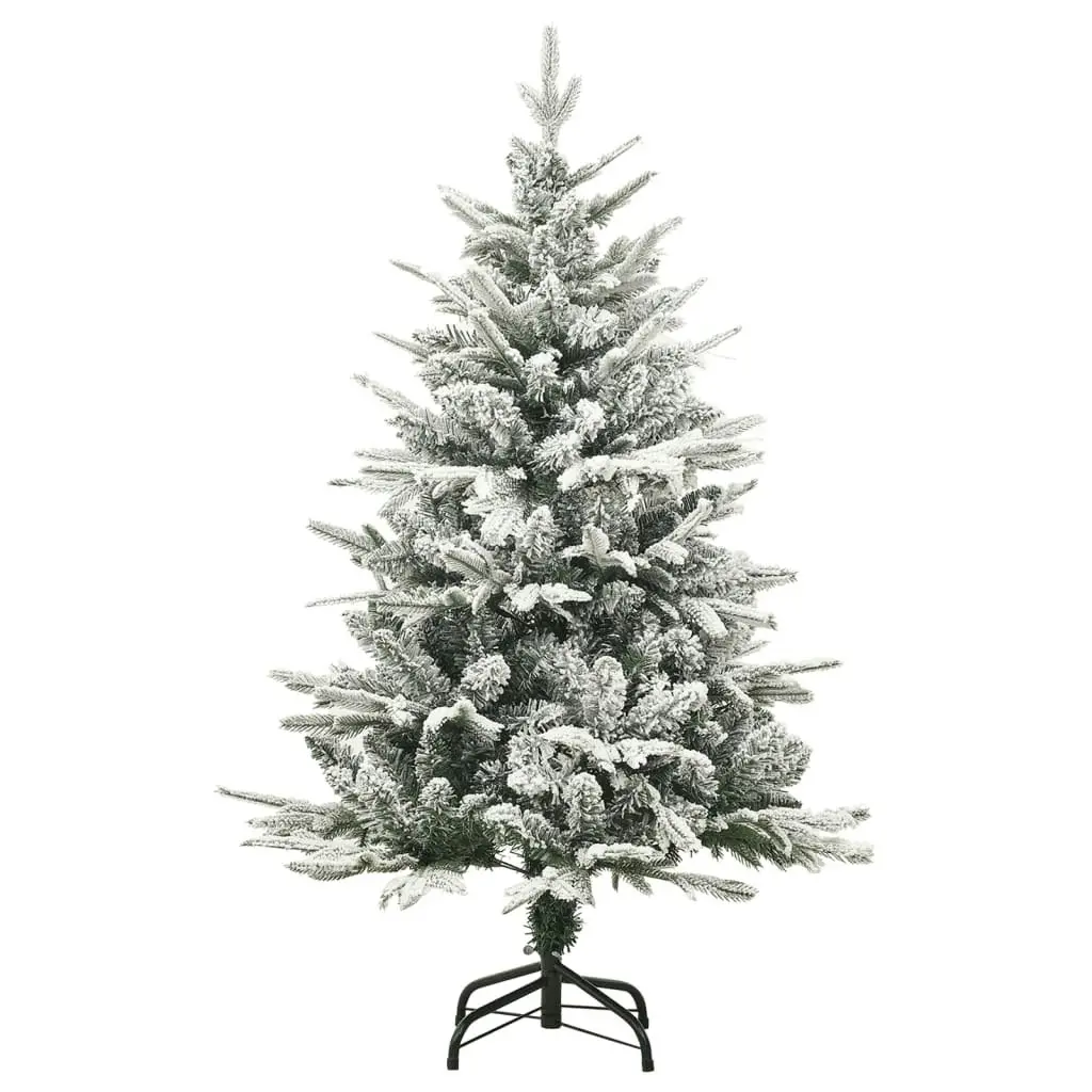 Artificial Christmas Tree with Flocked Snow Green 120 cm PVC&PE 328492