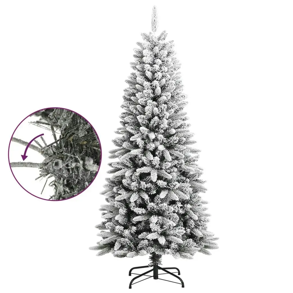 Artificial Christmas Tree with Flocked Snow 150 cm PVC&PE 345189