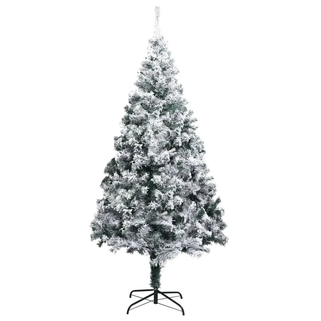 Artificial Christmas Tree with Flocked Snow Green 180 cm PVC 320964