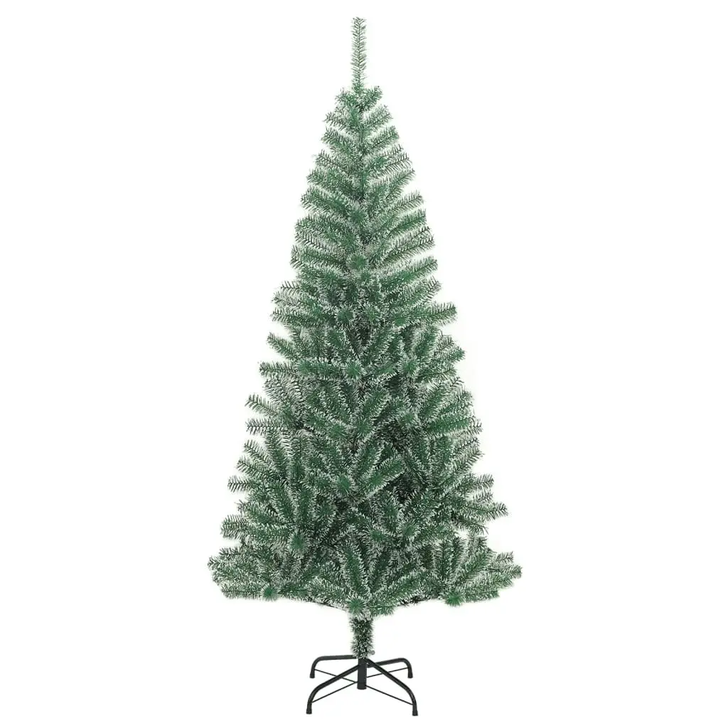 Artificial Christmas Tree with Flocked Snow Green 210 cm 357775