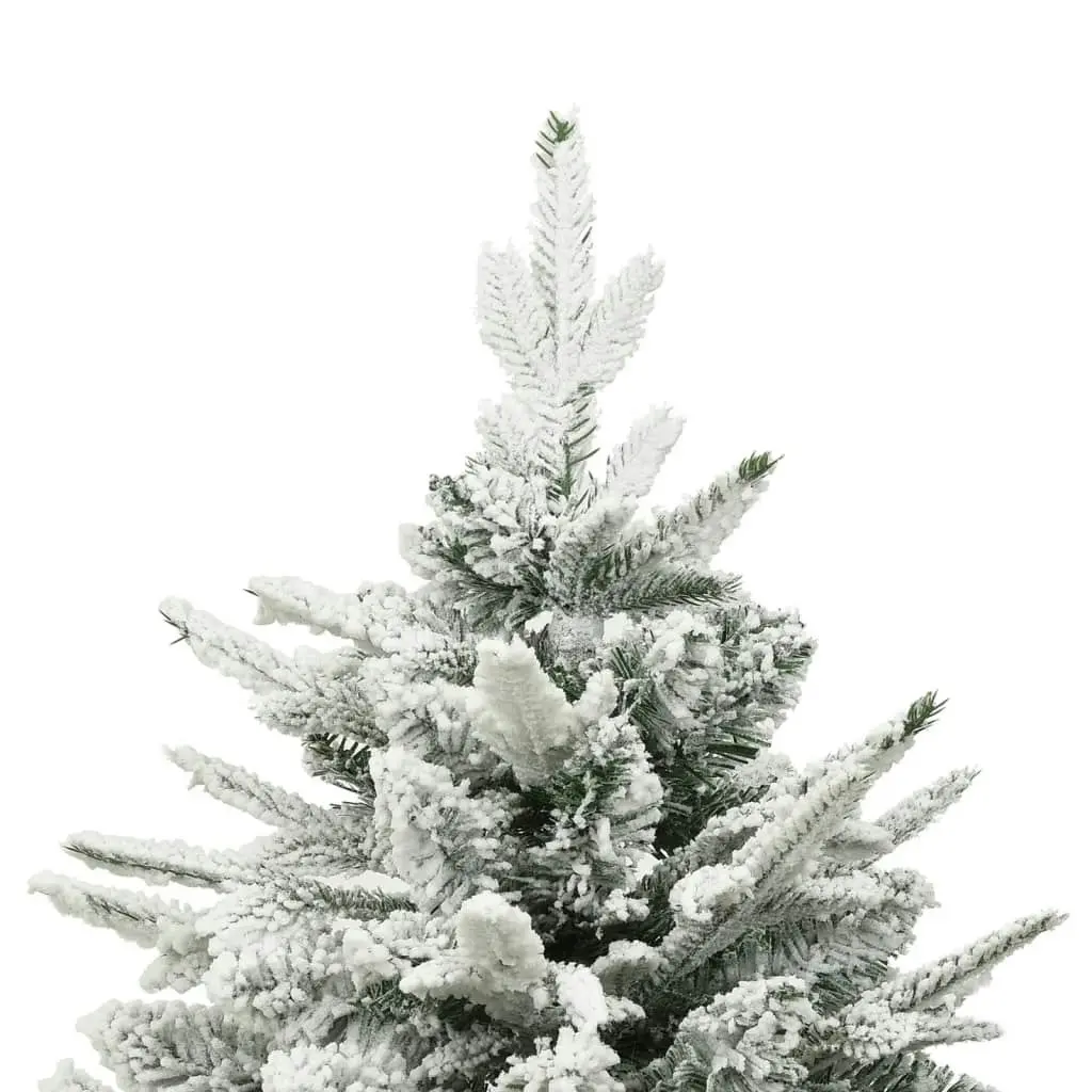 Artificial Christmas Tree with Flocked Snow Green 240 cm PVC&PE 328496