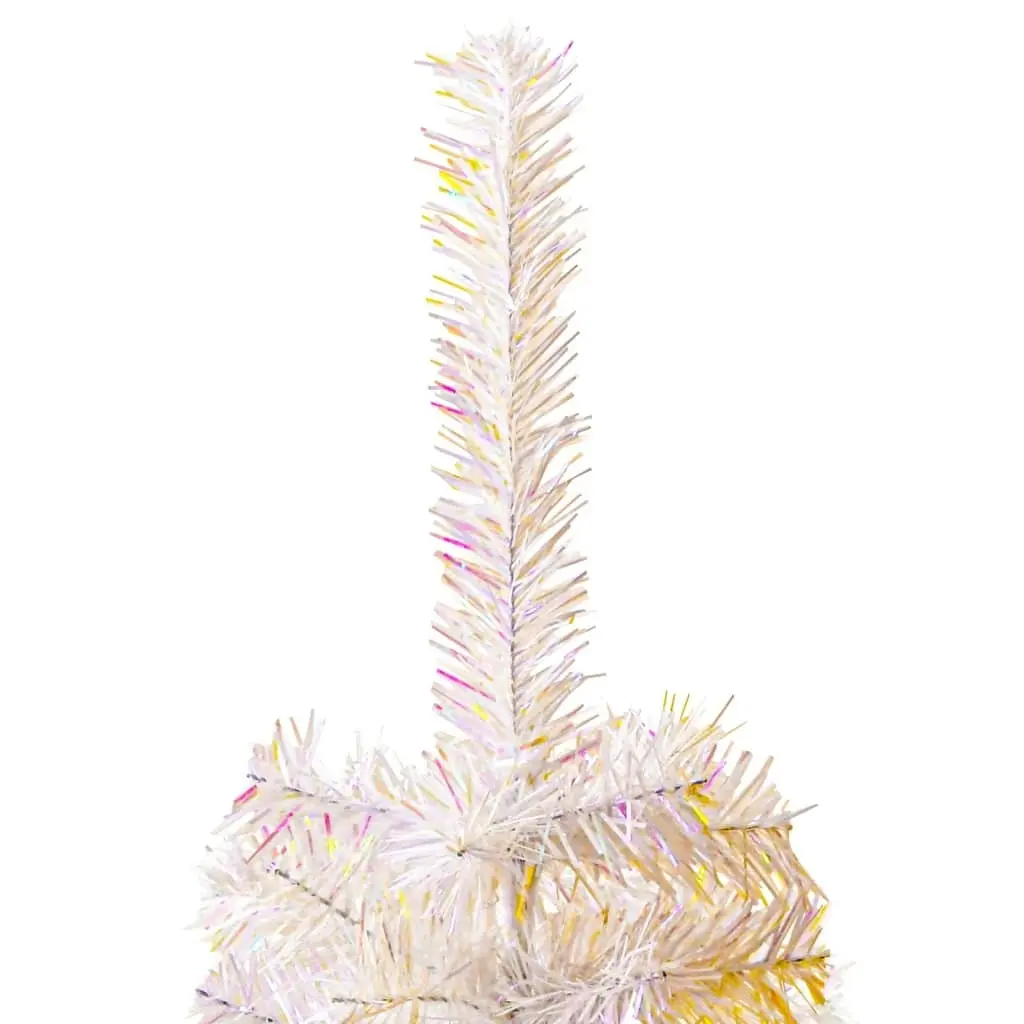 Artificial Christmas Tree with Iridescent Tips White 150 cm PVC 344634