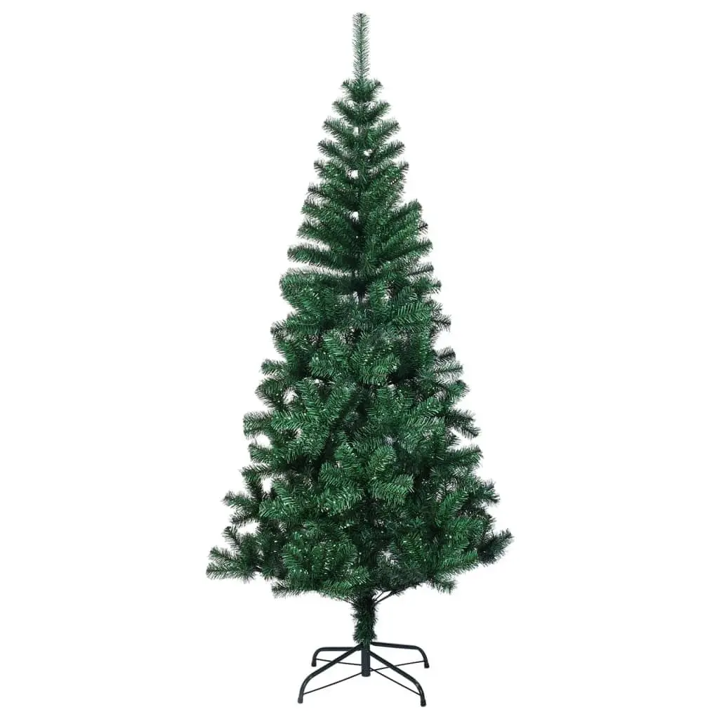 Artificial Christmas Tree with Iridescent Tips Green 210 cm PVC 344641