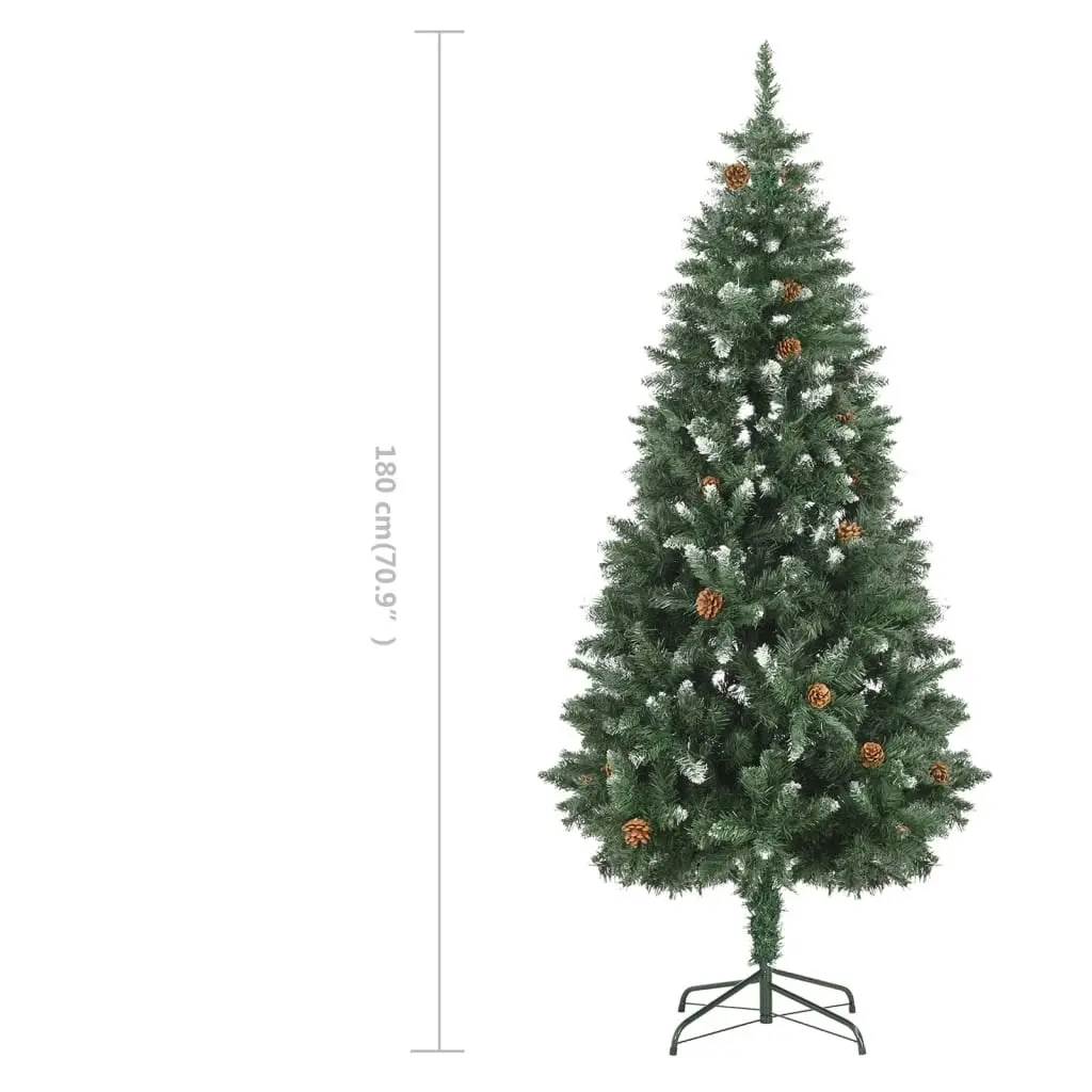 Artificial Christmas Tree with Pine Cones and White Glitter 180 cm 284318